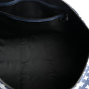 Calfskin Shadow Monogram Keepall Bandouliere 50 Ink Blue White