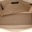 Linen Calfskin Small Rive Gauche Tote Greggio Natural