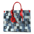 Denim Damier Monogram Onthego Blue Rouge