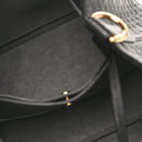 Calfskin Nanogram Embossed Neonoe BB Black