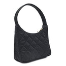 Tessuto Nylon Stitched Shoulder Bag Black