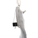 Calfskin Crocodile Embossed Small Classic Monogram Kate Tassel Satchel Black