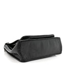 Crinkled Calfskin Matelasse Monogram Medium Niki Chain Satchel Black