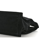 Linen Calfskin Rive Gauche North South Tote Black