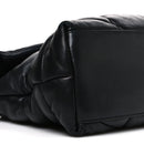Lambskin Quilted Medium Loulou Puffer Monogram Chain Satchel Black