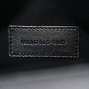 Grain De Poudre Matelasse Chevron Monogram Monochrome Envelope Clutch Black