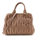Nappa Matelasse Bauletto Top Handle Bowler Cammeo