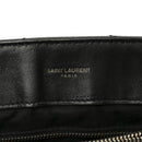 Grain de Poudre Calfskin Y Quilted Monogram Medium Loulou Chain Satchel Black