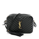 Calfskin Matelasse Monogram Lou Camera Bag Black