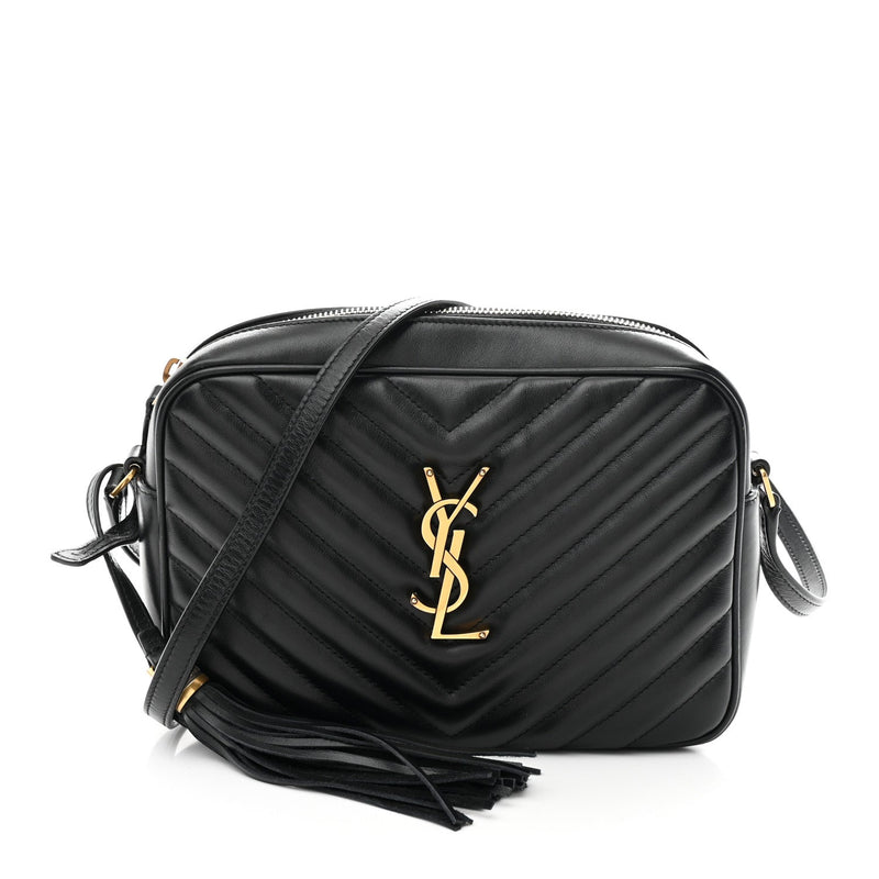 Calfskin Matelasse Monogram Lou Camera Bag Black