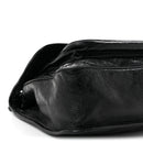 Crinkled Calfskin Matelasse Monogram Medium Niki Chain Satchel Black