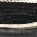 Yarn Raffia Effect Crochet Triangle Shoulder Bag Black