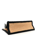 Raffia Calfskin Rive Gauche Tote Naturale Black