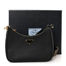 Saffiano Lux Re-Edition 2005 Shoulder Bag Black