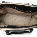 City Calf Hand Stitched Large Galleria Double Zip Tote Black