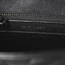 Sheepskin Matelasse Chevron Monogram Medium College Bag Black