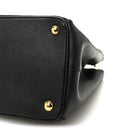 Saffiano Lux Medium Galleria Double Zip Tote Black
