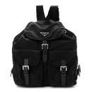 Tessuto Nylon Saffiano Medium Backpack Black