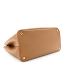 Saffiano Cuir Medium Double Bag Caramel Fuoco