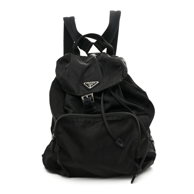 Tessuto Nylon Vela Cinch Backpack Black