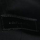 Grain De Poudre Matelasse Chevron Monogram Envelope Clutch Black