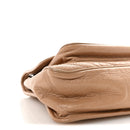 Crinkled Calfskin Matelasse Monogram Medium Niki Chain Satchel Light Taupe