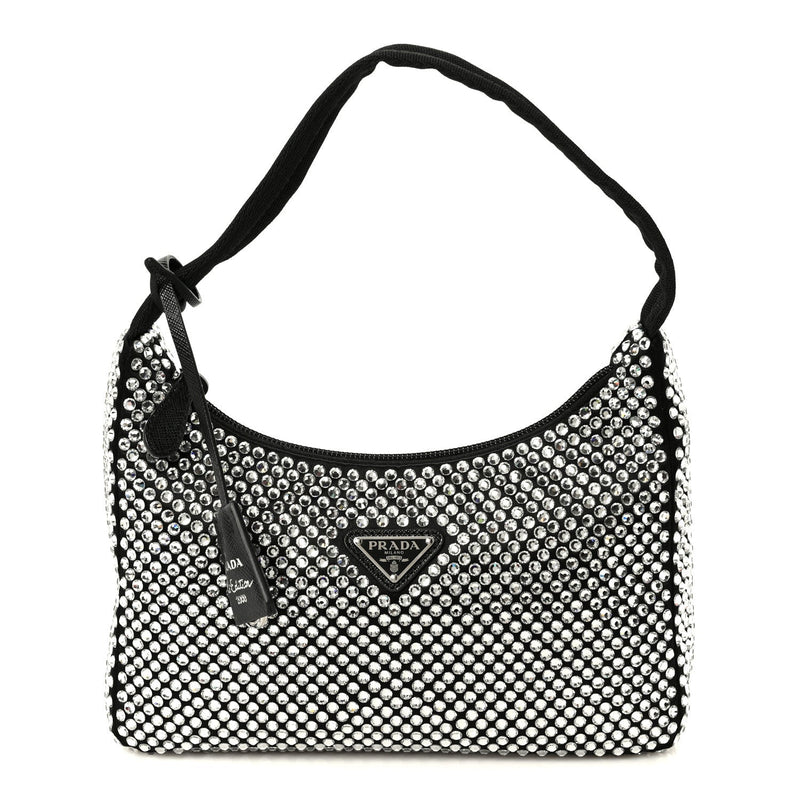 Satin Crystal Mini Re-Edition 2000 Bag Cristal