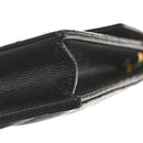Grain De Poudre Matelasse Chevron Monogram Envelope Chain Wallet Black