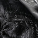 Nylon Vela Saffiano Small Cinch Backpack Black