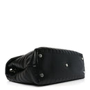 Calfskin Y Quilted Monogram Large Loulou Chain Satchel Black