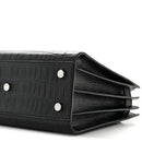Calfskin Crocodile Embossed Baby Sac De Jour Black