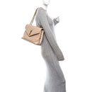Calfskin Y Quilted Monogram Medium Loulou Chain Satchel Dark Beige