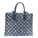 Monogram Jacquard Denim Onthego MM Bleu
