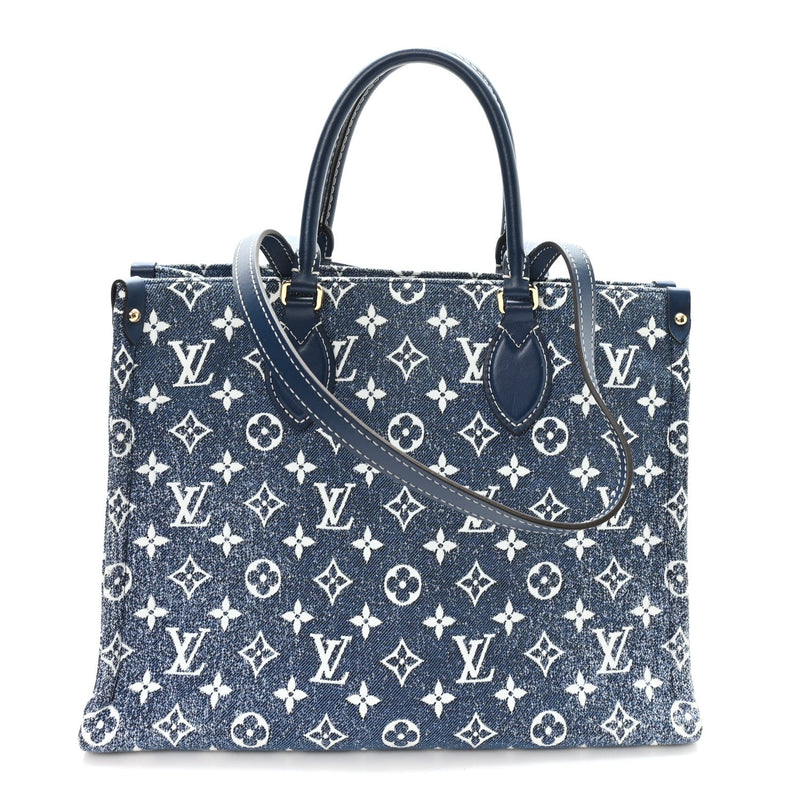 Monogram Jacquard Denim Onthego MM Bleu