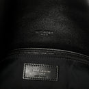 Lambskin Quilted Monogram Monochrome Medium Loulou Puffer Chain Satchel Black