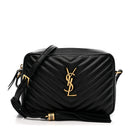Calfskin Matelasse Monogram Lou Camera Bag Black