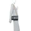 Grain De Poudre Medium Classic Monogram Kate Satchel Black