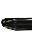 Grain De Poudre Matelasse Chevron Monogram Envelope Chain Wallet Black