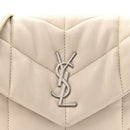 Lambskin Quilted Toy Loulou Puffer Monogram Chain Satchel Crema Soft