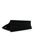 Embroidered Cotton Linen Rive Gauche Noe Tote Black Beige