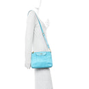 Tessuto Nylon Saffiano Crossbody Bag Turchese