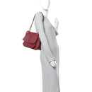 Lambskin Matelasse Monogram Medium Niki Chain Satchel Rouge Legion