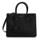 Grained Calfskin Baby Sac De Jour Black