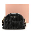 Nappa Matelasse Dome Crossbody Black