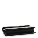 Grain De Poudre Matelasse Chevron Monogram Envelope Chain Wallet Black