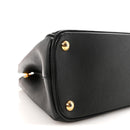 Saffiano Small Galleria Double Zip Tote Black