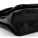 Crinkled Calfskin Matelasse Monogram Medium Niki Chain Satchel Black