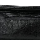 Crinkled Calfskin Matelasse Monogram Medium Niki Chain Satchel Black
