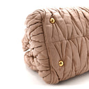 Nappa Matelasse Bauletto Top Handle Bowler Cammeo