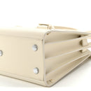 Grained Calfskin Baby Sac De Jour White